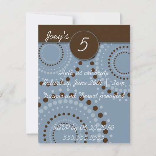 Einladungen zur Geburtstagsparty (Vorderseite)