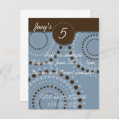 Einladungen zur Geburtstagsparty (Vorne/Hinten)