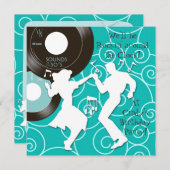 Einladungen zur Geburtstagsparty der 1950er Jahre (Vorne/Hinten)