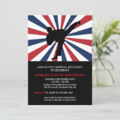 Einladungen zur Geburtstagsparty der Kampfkunst (Stehend Vorderseite)