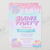 Einladungen zur Geburtstagsparty, Tropfen.Einladun (Vorne/Hinten)