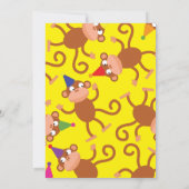 Einladungen zur Geburtstagsparty von Affen-Kid (Rückseite)