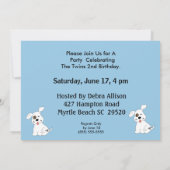 Einladungen zur Geburtstagsparty: Zehn (Welpen) (Rückseite)