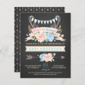 Einladungen zur Genderoffenbarung bei Stammesantle (Vorne/Hinten)