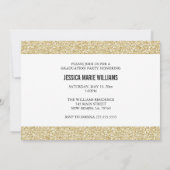 Einladungen zur Gold Glitzer Graduation Party (Rückseite)