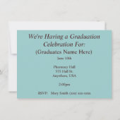 Einladungen zur Graduation (Rückseite)