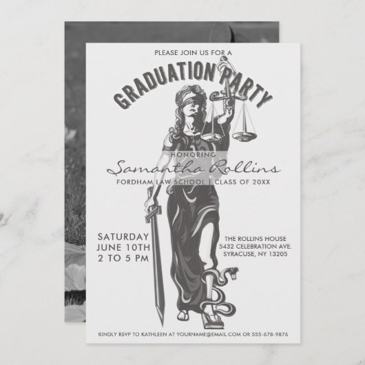 Einladungen zur Graduiertengruppe | Lady Justice (Vorne/Hinten)
