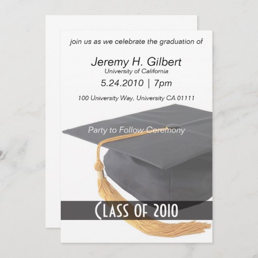 Einladungen zur Graduierung (Vorne/Hinten)