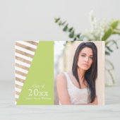 Einladungen zur Graduierung von Gold Foil-Block (Stehend Vorderseite)