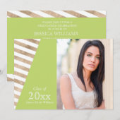 Einladungen zur Graduierung von Gold Foil-Block (Vorne/Hinten)