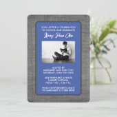 Einladungen zur Graduierungspartei [blau] (Stehend Vorderseite)