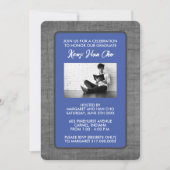 Einladungen zur Graduierungspartei [blau] (Vorderseite)