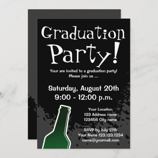 Einladungen zur Graduierungspartei | Custom 20XX l (Vorne/Hinten)