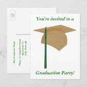 Einladungen zur Graduierungspartei, Gold und grüne (Vorne/Hinten)