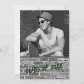 Einladungen zur Graduierungspartei [grün] (Vorderseite)