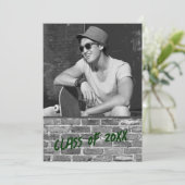 Einladungen zur Graduierungspartei [grün] (Stehend Vorderseite)