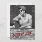 Einladungen zur Graduierungspartei [rot] (Vorderseite)