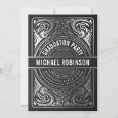 Einladungen zur Graduierungspartei Silver Foil Fot (Vorderseite)