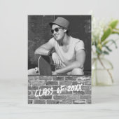 Einladungen zur Graduierungspartei [weiß] (Stehend Vorderseite)