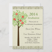 Einladungen zur Graduierungsparty. Apfelfruchtbaum (Vorderseite)