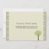 Einladungen zur Graduierungsparty. Apfelfruchtbaum (Rückseite)