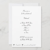 Einladungen zur Gray Black Graduation Cap and Tass (Rückseite)