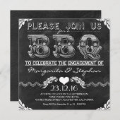 Einladungen zur Grillen-Gruppe Schwarze Tafel (Vorne/Hinten)