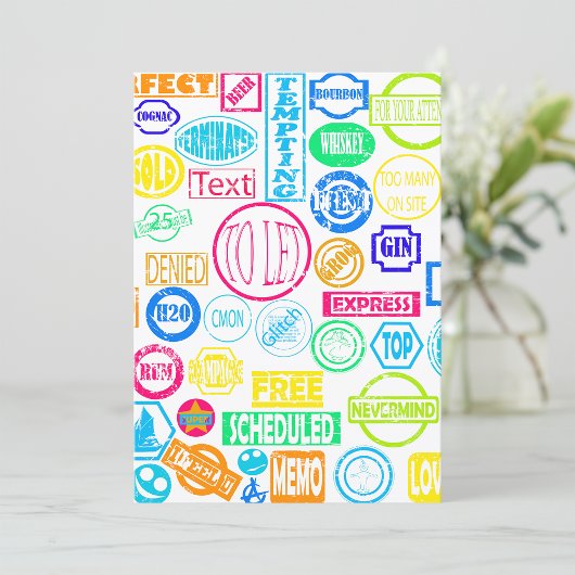 Einladungen zur Grunge Briefmarke