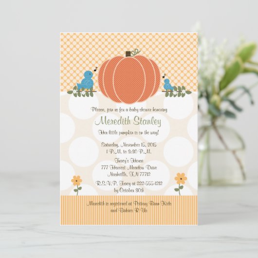 Einladungen zur Herbstdusche (Stehend Vorderseite)