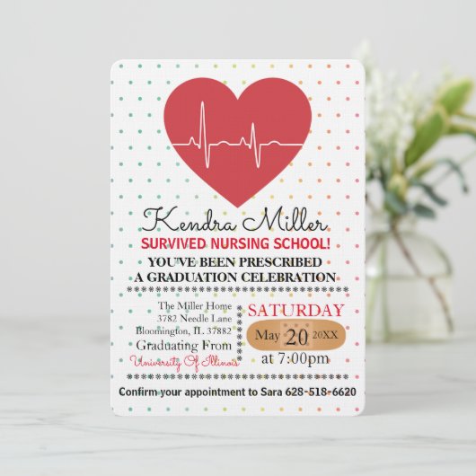 Einladungen zur Herz-Pflege-Schule (Stehend Vorderseite)