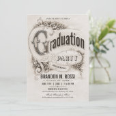 Einladungen zur Hochschule für Vintages Foto (Stehend Vorderseite)