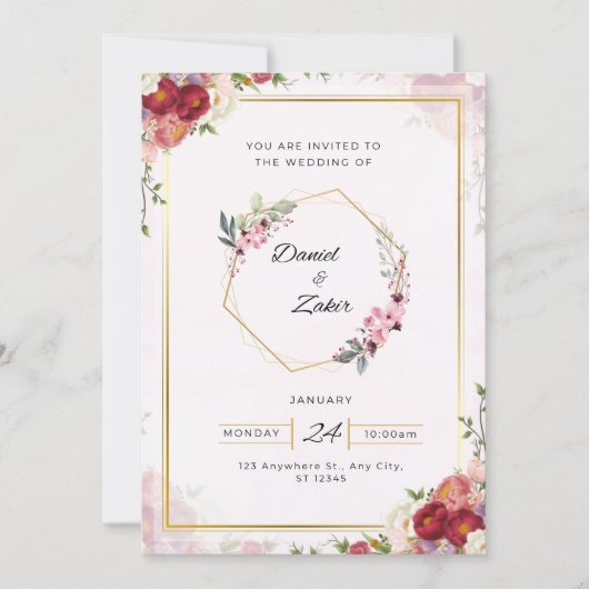 Einladungen zur Hochzeit (Vorderseite)