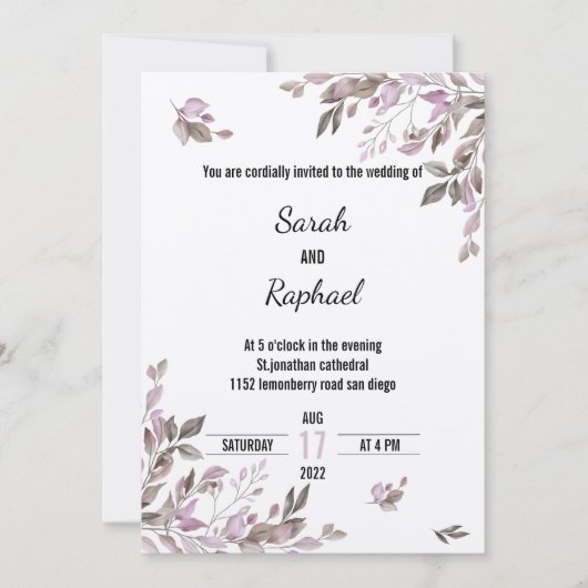 Einladungen zur Hochzeit (Vorderseite)