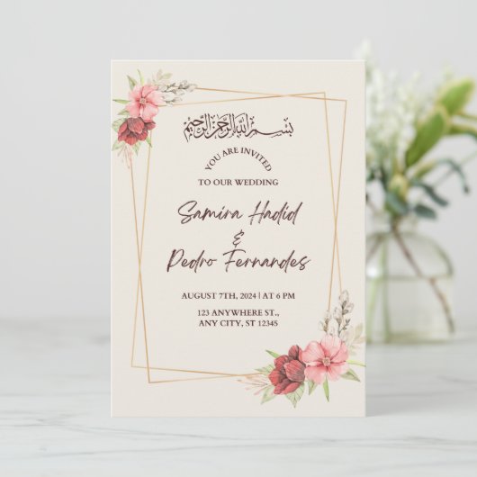 Einladungen zur Hochzeit (Stehend Vorderseite)