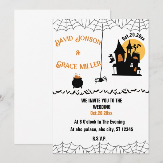 Einladungen zur Hochzeit (Vorne/Hinten)