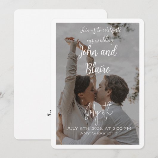 Einladungen zur Hochzeit (Vorne/Hinten)