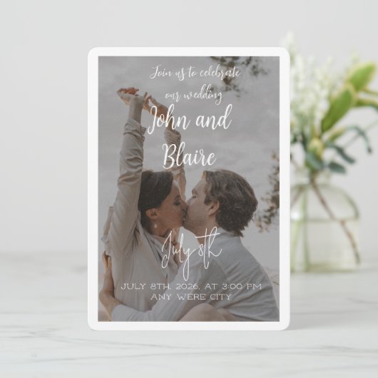 Einladungen zur Hochzeit (Stehend Vorderseite)