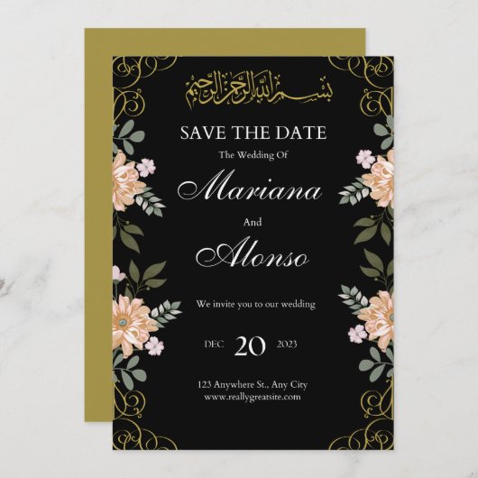 Einladungen zur Hochzeit (Vorne/Hinten)