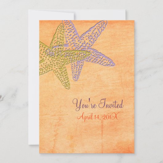 Einladungen zur Hochzeit am Strand (Vorderseite)