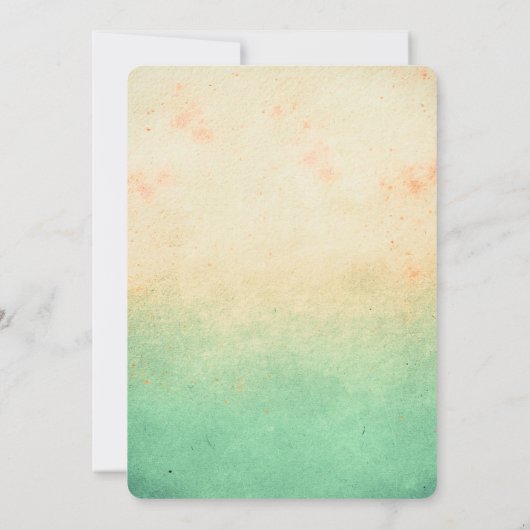 Einladungen zur Hochzeit am Strand - aquamarine Fa (Rückseite)