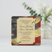 Einladungen zur Hochzeit amerikanischer Flaggen (Stehend Vorderseite)