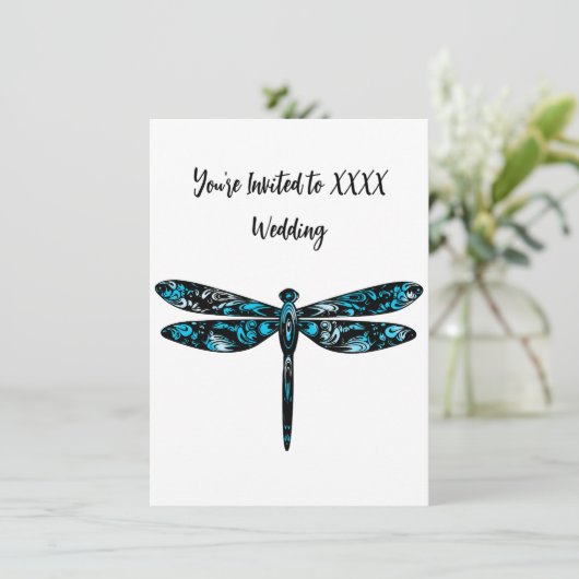 Einladungen zur Hochzeit der Libellen (Stehend Vorderseite)