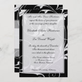 Einladungen zur Hochzeit der Schwarzen Krawatte (Vorne/Hinten)