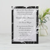 Einladungen zur Hochzeit der Schwarzen Krawatte (Stehend Vorderseite)