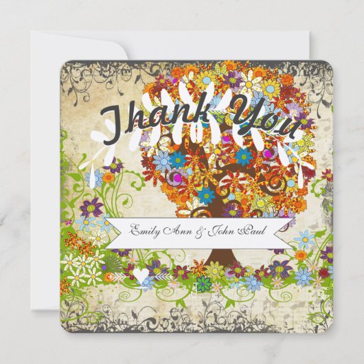 Einladungen zur Hochzeit der verzauberten Waldzwei (Vorderseite)