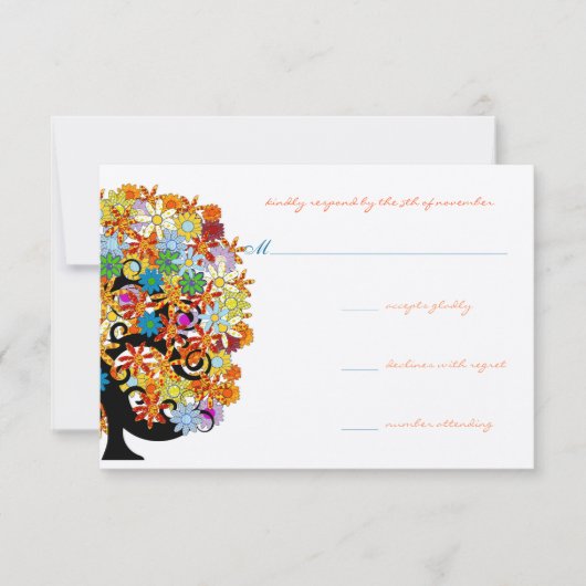 Einladungen zur Hochzeit der verzauberten Waldzwei (Vorderseite)