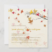 Einladungen zur Hochzeit im Herbst/Ahorn-Blätter (Rückseite)