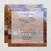 Einladungen zur Hochzeit im Herbst. Herbstlandscha (Vorne/Hinten)