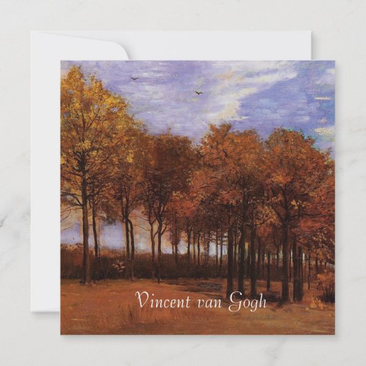 Einladungen zur Hochzeit im Herbst. Herbstlandscha (Rückseite)