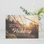 Einladungen zur Hochzeit im Herbst im Herbstfeld (Stehend Vorderseite)